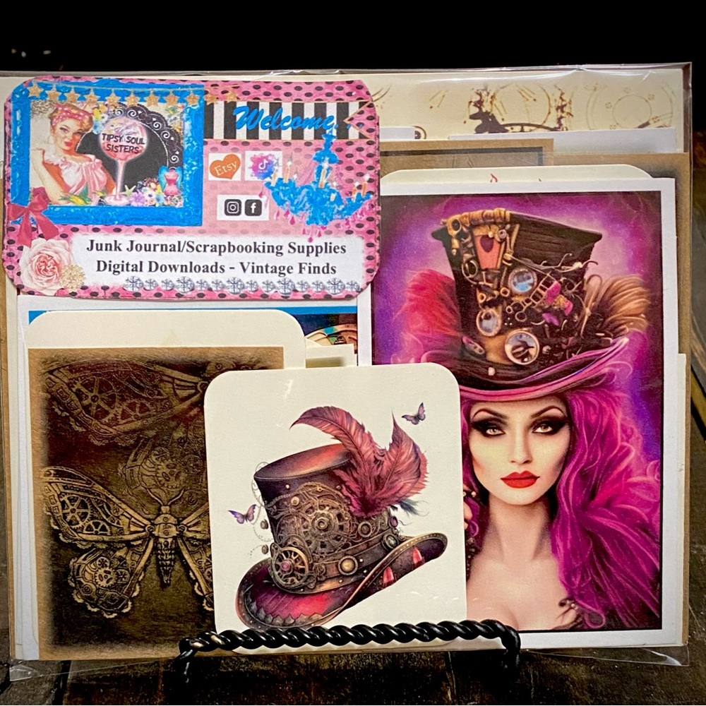Steampunk Bag  - Collection Of 60 Steampunk Mini Prints!!!